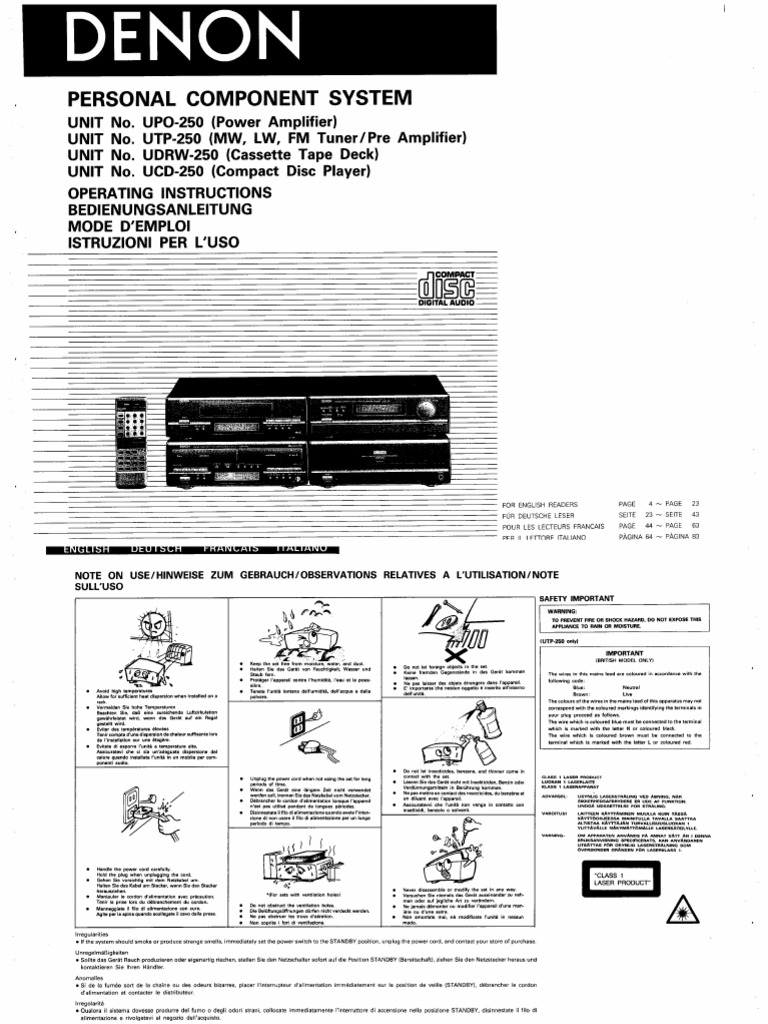 DENON UTP 250 + UPO 250 Capelle-Fermont 62690 Hifi, Son