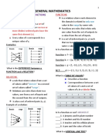 General Mathematics: Review On Functions