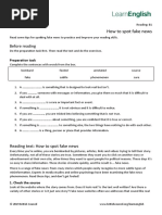 How To Spot Fake News: Before Reading