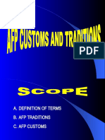 Afp Customs and Traditions