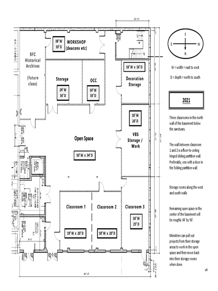 Basement Classroom Layout and Storage | PDF | Basement | Building ...