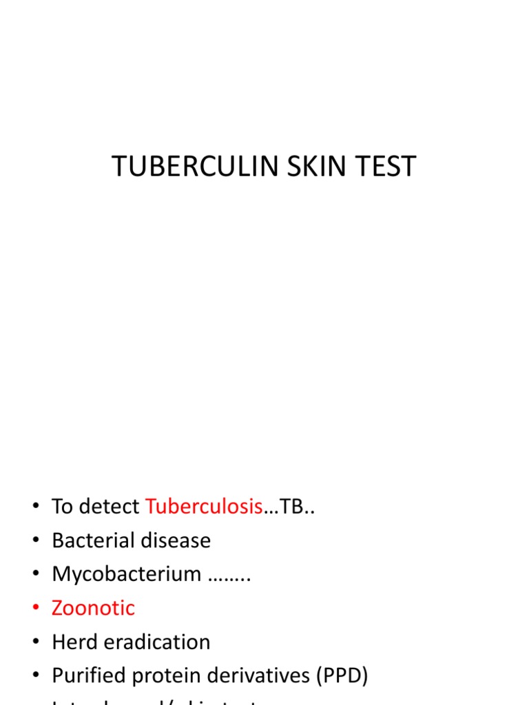Tuberculine Skin Test | PDF | Wellness