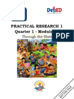 Practical Research 1 Quarter 1 - Module 10: Through The Slate
