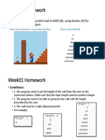 Week01 Homework: - Let's Recreate That Pyramid Wall in MATLAB, Using Hashes (#) For Bricks, As in Below Figure