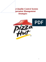 Pizza Hut Quality Control System and Operation Management Strategies