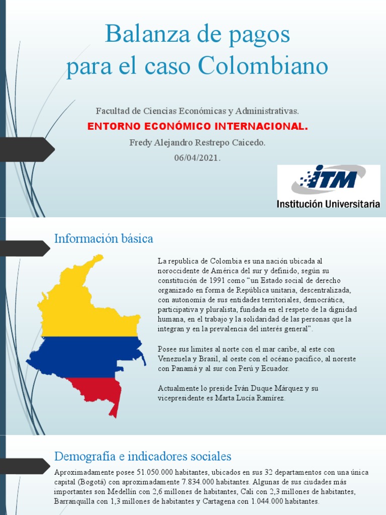 Balanza de Pagos Colombia | PDF | Balance de pagos | Balanza comercial