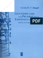 Hegel - Lecciones Sobre Las Pruebas de La Existencia de Dios