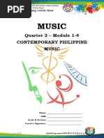 10 Music: Quarter 3 - Module 1-4 Contemporary Philippine Music