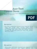 Pendahuluan Riset Operasi Bisnis