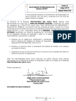 SST-F6 Acta de Asignación Del Representante Por Alta Dirección Al SG-SST