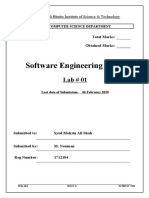 Software Engineering (Lab) : Shaheed Zulfikar Ali Bhutto Institute of Science & Technology