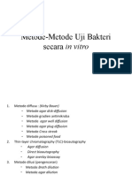 Metode-Metode Uji Bakteri Secara in Vitro