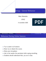 Methodology: General Behaviour: Ndao Mamadou