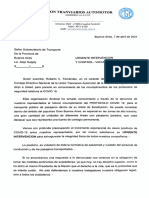 Denuncia Subsecretaria de Transporte de La Provincia de Bs As