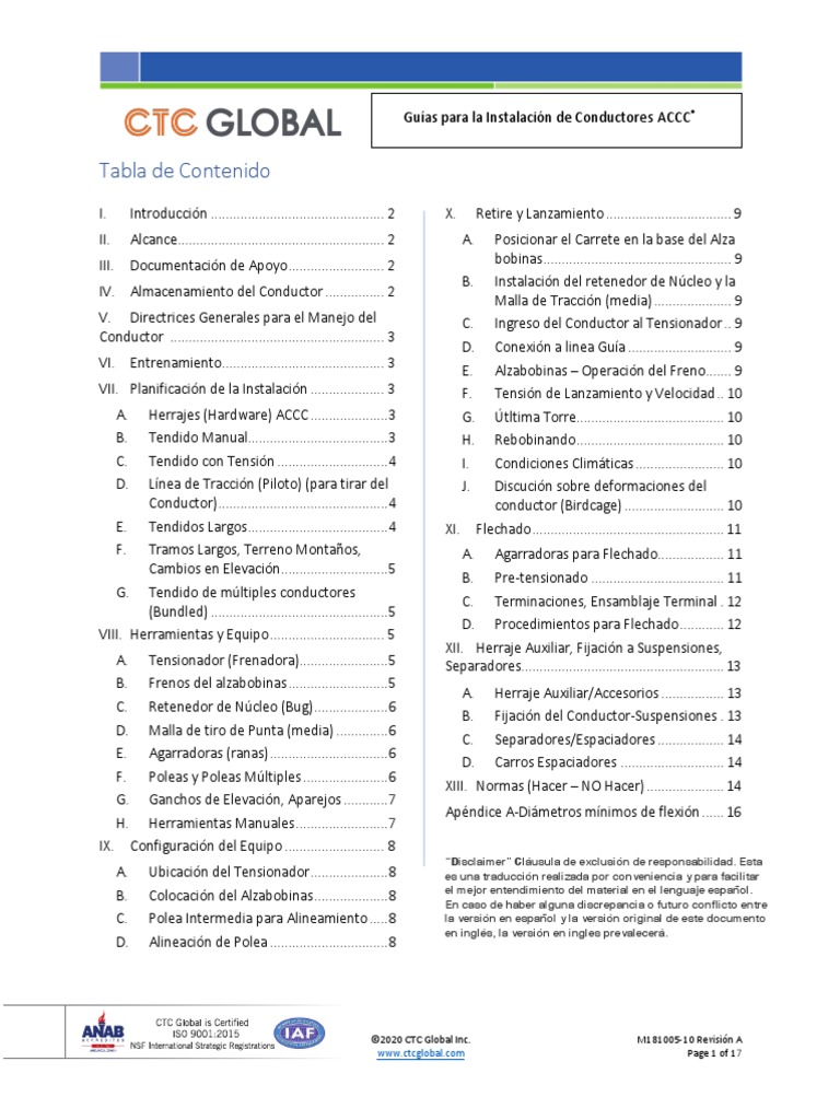 2020 Guidelines Spanish - CTC | PDF | Aluminio | Ingeniería mecánica