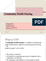 Community Health Nursing: Prepared by Salma Batool Instructor BCON