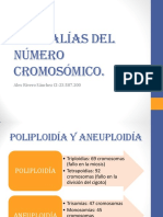 Anomalías Del Número Cromosómico Diapositivas PDF