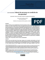 La inclusión laboral de personas en condición de discapacidad