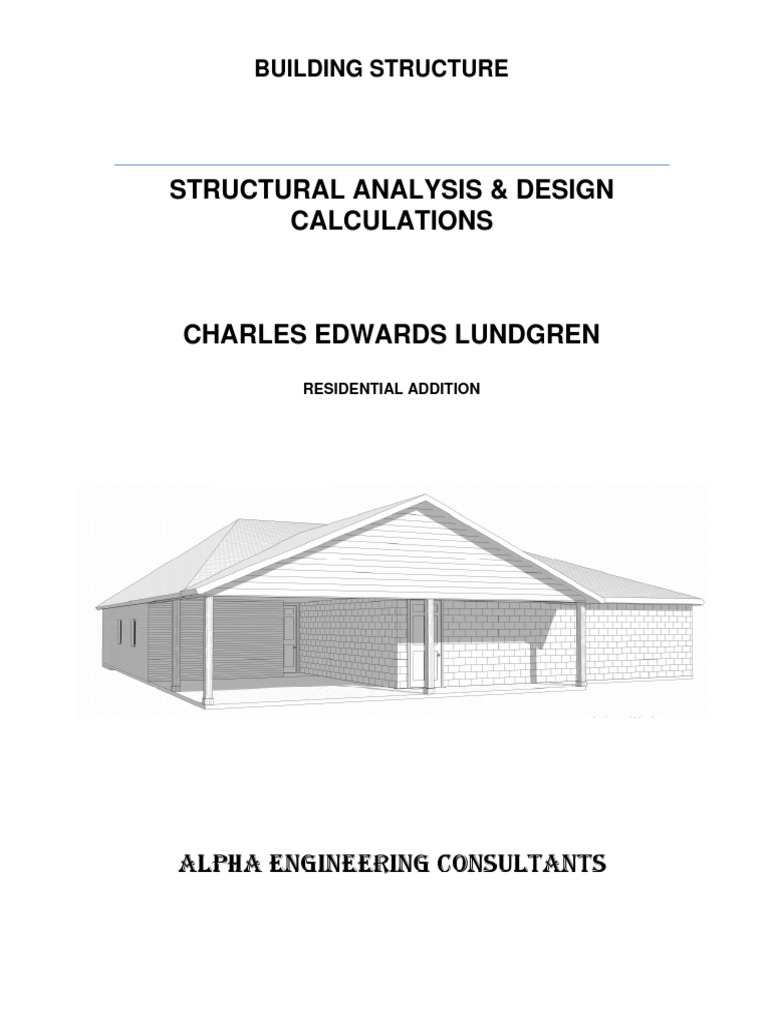 Structural Analysis & Design Calculations for Residential Addition ...