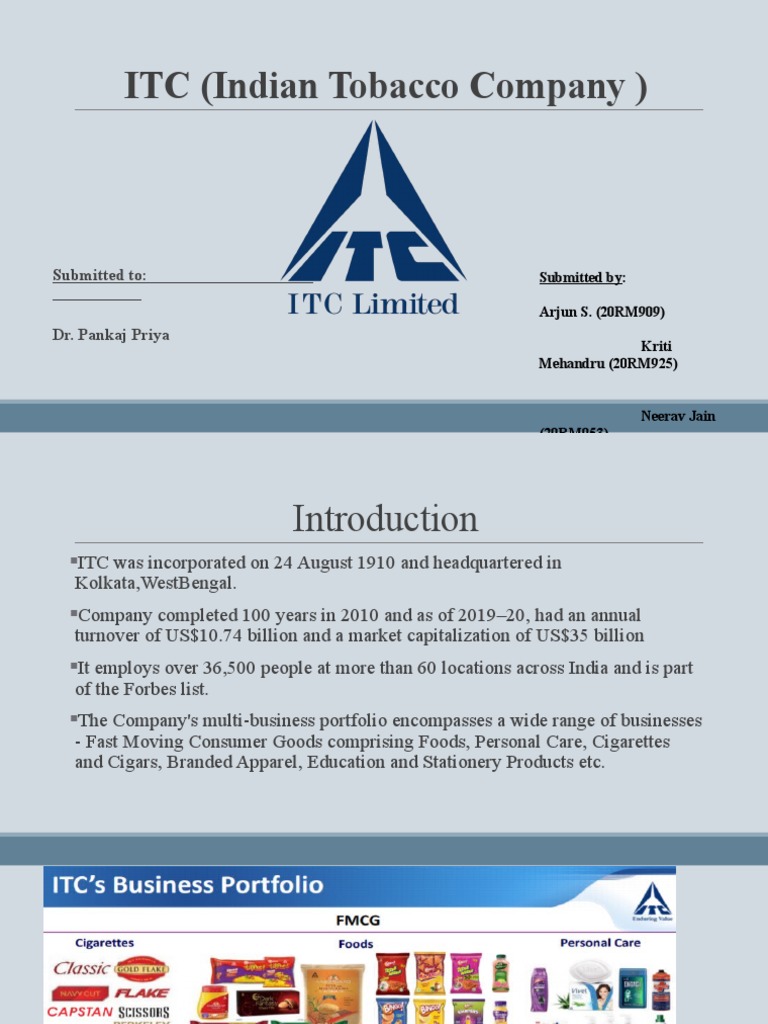 tobacco manufacturers india ltd ITC Limited: Overview of Tobacco Division | PDF | Warehouse
