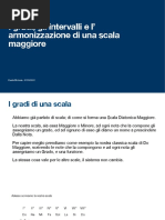 I Gradi, Gli Intervalli e L' Armonizzazione Di Una Scala Maggiore