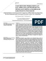 Implementasi Metode Perbandingan Eksponensial (Mpe) Dalam Pendukung Keputusan Penilaian Kepala Madrasah Terbaik Di Kota Mataram