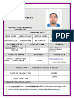 Curriculum Vitae: Abdulfattah Mohamed El Forgani Personal Data Nationality SEX Famely Name Middle Name First Name