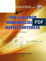 Yapi Ve Deprem Mühendisliğinde Matris Yöntemler: Prof. Dr. Hikmet Hüseyin ÇATAL