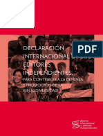 Bibliodiversidad. Declaración Internac. Editores Independientes 2014
