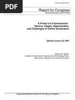 A Primer on E-Government - Sectors, Stages, Opportunities, and Challenges of Online Governance,