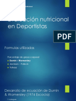 Evaluación Nutricional en Deportistas (2° Parte)