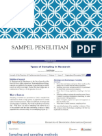 Itzar C. Islam - Riskawati Hasanuddin Tugas Biostatistika - SAMPEL PENELITIAN