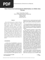 Object-Oriented Data Synchronization for Mobile Database over Mobile Ad-hoc
