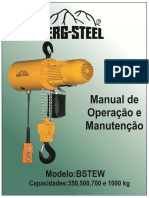 Talha elétrica Berg-Steel manual e guia de operação