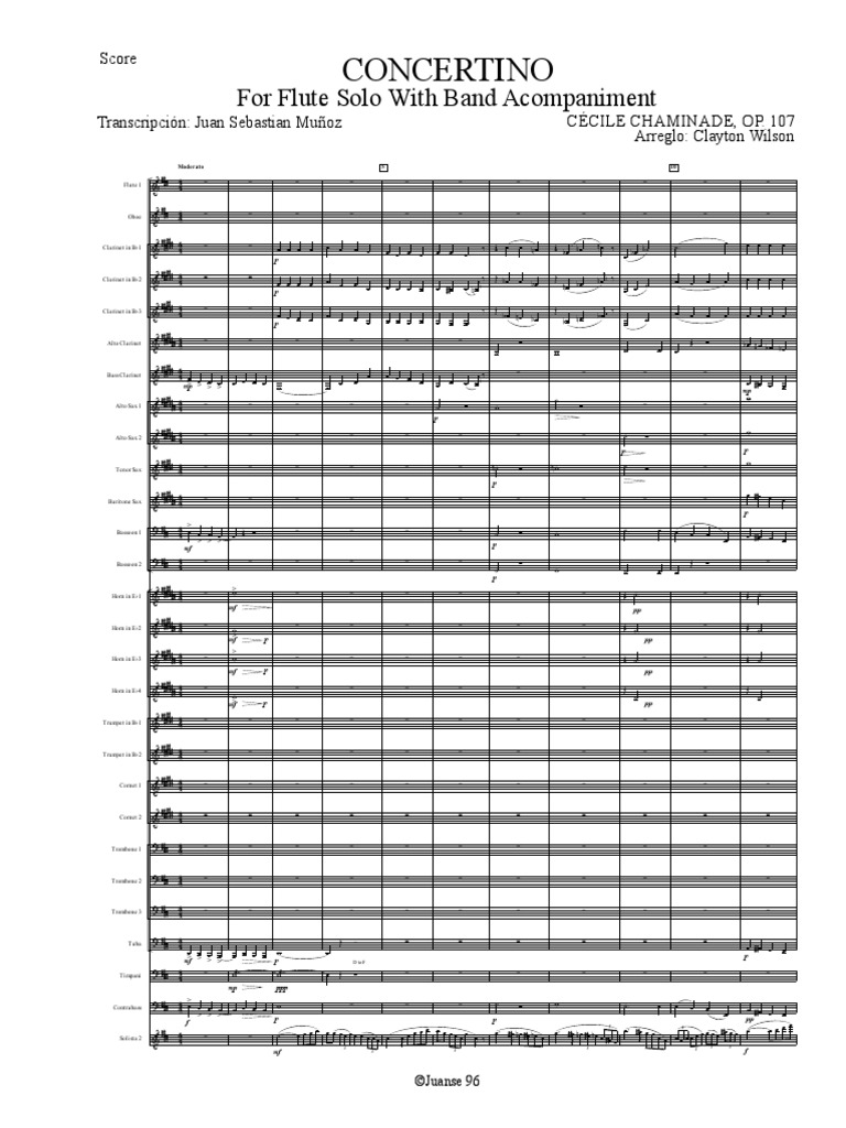 Concertino For Flute Solo With Band PDF Saxophone