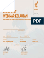 Sertifikat Webinar Kelautan Peserta