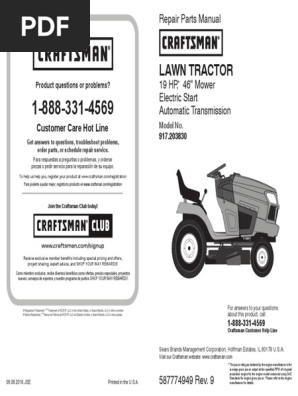 Lawn Mower Repair Parts Manual PDF Carburetor Ignition System