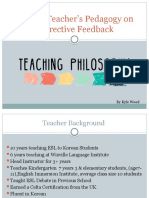 An ESL Teacher's Pedagogy On Corrective Feedback: by Kyle Wood