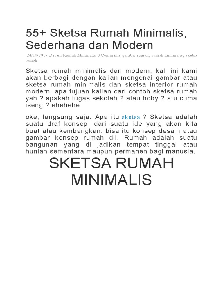 Sketsa Interior Rumah PDF