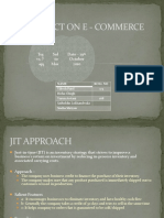 A Project On E - Commerce: Topic - JIT vs. Min Max Approach Submitted To - Prof Max D'costa Date - 19 October 2010