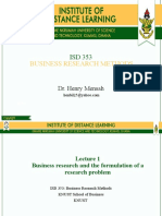 Business Research Methods: Dr. Henry Mensah