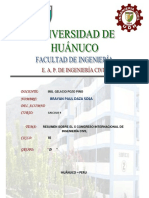 X CONGRESO INTENACIONAL DE INGENIERIA CIVIL-UDH HUANUCÒ-PERU