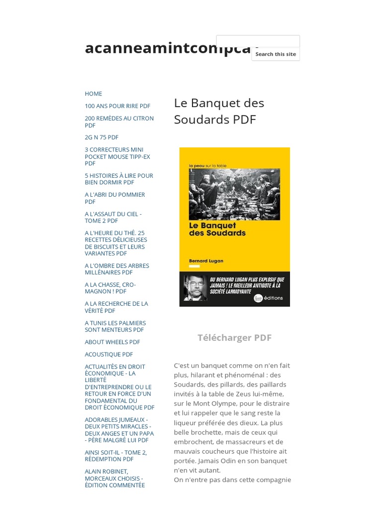 365 Jours Tome 3 Pdf Gratuit Le Banquet Des Soudards PDF - Acanneamintcompca7 | PDF | Livres |  Informatique et technologies de l'information
