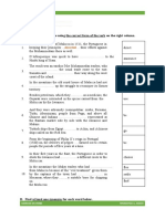 A. Complete The Sentence Using The Correct Form of The Verb On The Right Column