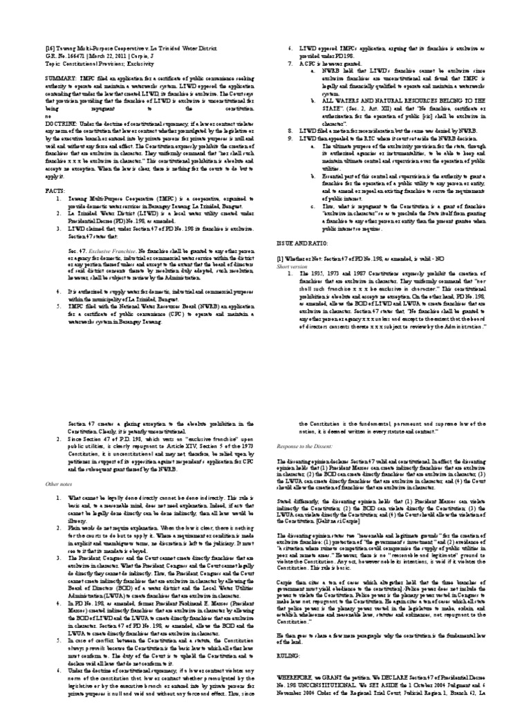 16 Tawang MultiPurpose Cooperative v. La Trinidad Water District PDF
