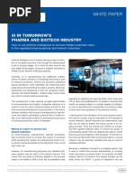 Ai in Tomorrow'S Pharma and Biotech Industry: White Paper