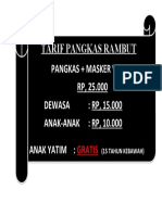 Tarif Pangkas