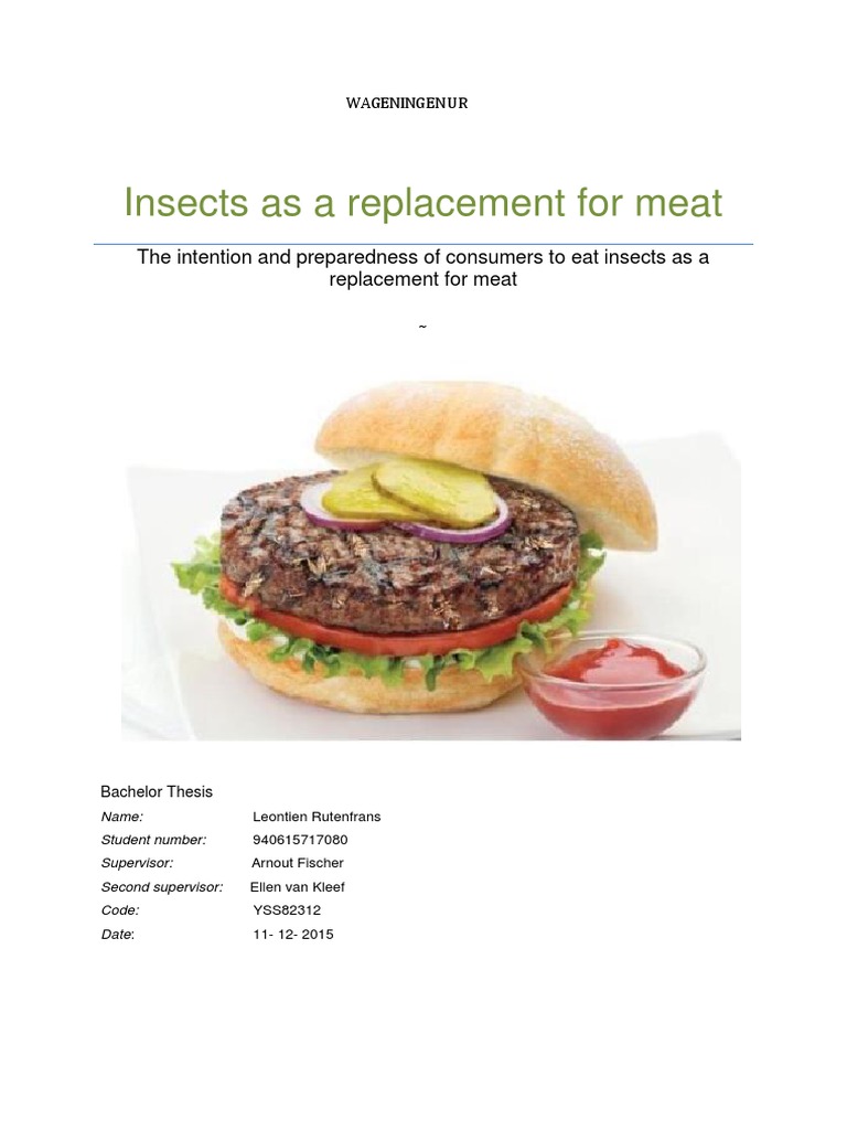 Insects As A Replacement For Meat The Intention A-Groen Kennisnet ...