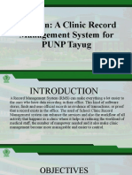 Corazon: A Clinic Record Management System For PUNP Tayug