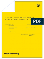 A Study On Entry Modes in An Oligopolistic Market Situation: Authors: Kenneth Chah. W Tutor: Krister Jonsson